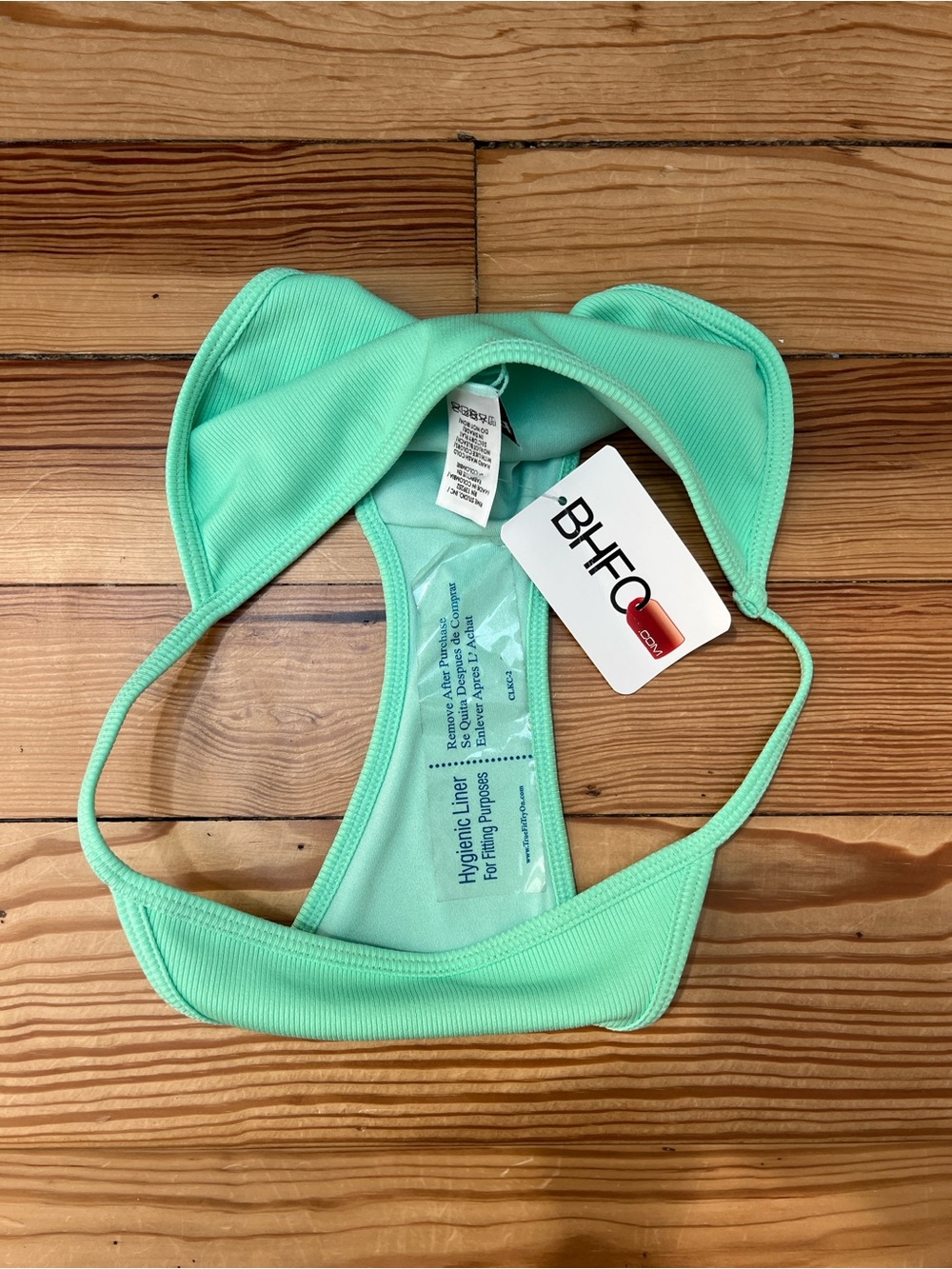 Mint Green Ribbed Bikini Bottom - Picture 2 of 4